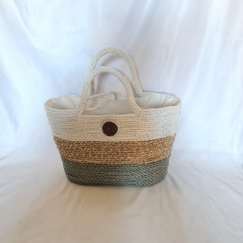 BAG SEAGRAS MULTI COLOR  WITH RAFIA